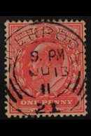 1911 1d Aniline Rose, P.14 Harrison Printing, SG 275a, Very Fine Used With Neat, Dated C.d.s. Postmark. For More Images, - Ohne Zuordnung