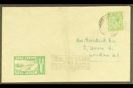 1934 ROCKET POST CRASH. 1934 (28 July) Env With ½d Stamp Tied "Harris / Isle Of Harris" Cds With Green "Western Isles /  - Ohne Zuordnung