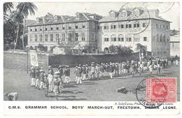 Cpa Afrique , Sierra Leone, C.M.S. Grammar School, Boy's March-Out, Freetown - Sierra Leone