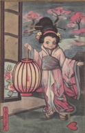 Chiostri - Geisha W Lamp Old Postcard - Chiostri, Carlo