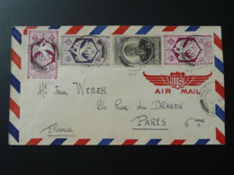 Lettre Premier Vol First Flight Cover Première Liaison Rapide AEF-France Brazzaville 1946 - Covers & Documents