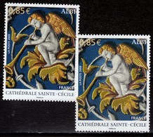 VARIETE  N 4336 ** 1 TB ANGE BLANC AU LIEU DE GRIS + AILES JAUNE  AU LIEU DE OR + FOND BLEU CIEL AU LIEU DE FONCE - RRR - Neufs