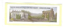 LISA 2018  SALON PHILATELIQUE DE PRINTEMPS SORGUES VAUCLUSE LISA VIERGE - 2010-... Illustrated Franking Labels