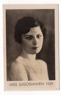 1929 GERMANY, DRESDEN, THE MOST BEAUTIFUL WOMEN OF THE WORLD, COLLECTABLE CARD, MISS YUGOSLAVIA - Objets Publicitaires