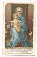 Image Pieuse Holy Card Santino Editeur BOUASSE Jeune Marie Est La Mère De L'Espérance Chromo Dorures - Devotion Images