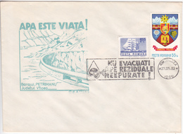 Roumanie , Romania  , 1982  , Water Is Life  , Special Cancell , Cover - Marcofilie