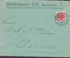 Denmark HINDENBURGS Eftf. Brotype Ia KJØBENHAVN C 1908 Cover Brief ASSENS (Arr.) Fr. VIII. Stamp - Briefe U. Dokumente