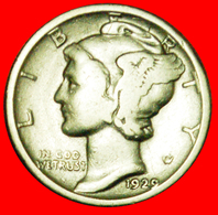 + MERCURY (1916-1945): USA ★ 10 CENTS 1929 SILVER! LOW START ★ NO RESERVE! - 1916-1945: Mercury (Mercure)