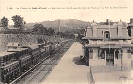 92-SAINT-COUD- LES CÔTEAUX- VUE INTERIEURE DE LA NOUVELLE GARE DU VAL D'OR , LE FOR DU MONT VALERIEN - Saint Cloud