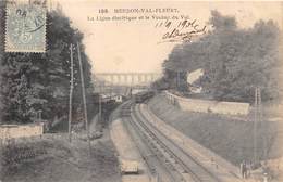 92-MEUDON- VAL-FLEURY- LA LIGNE ELECTRIQUE ET LE VIADUC DU VAL - Meudon