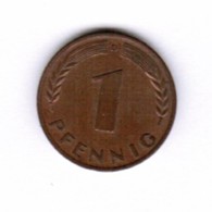 GERMANY  1 PFENNIG 1950 "D" (KM # 105) #5278 - 1 Pfennig