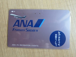 Japan Phonecard,110-011 ANA Airlines,Friendly Society Recreation Events,used - Avions