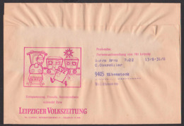 Leipzig Leipziger Volkszeitung Postsache LVZ Feriennachsendung Streifbandsendung, Abb. Kinder Zug Sonne - Covers