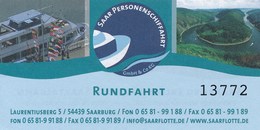 Mettlach Schiffsfahrkarte Rundfahrt Saarschleife Saartalbahn - Kreis Merzig-Wadern