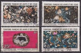 Géologie - AFARS ET ISSAS - Basalte à Olivine Et Dolérite - Géode Volcanique - N° 368 à 371 - 1971 - Used Stamps