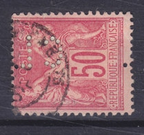 France Perfin Perforé Lochung 'CL' Credit Lyonnais 1884 Mi. 81 II Sage Type II. (2 Scans) - Used Stamps