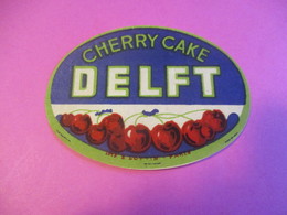 Cake Aux Cerises/ DELFT/ Cherry Cake/Imp E LOTTIN / Paris/ Vers 1920-1930        ETIQ157 - Andere & Zonder Classificatie