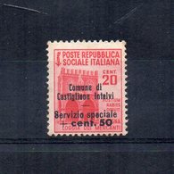 Italia - 1945 - R.S.I.- Servizi Postali Comunali - Castiglione D'Intelvi Sovrastampato - Nuovo ** - (FDC15756) - Local And Autonomous Issues