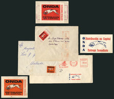 TOPIC DOGS: 3 Covers Posted In Montevideo (Uruguay) Between 1966 And 1977 By Private Post ONDA, All With Labels Illu - Hunde