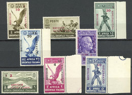 ITALIAN EAST AFRICA: Sassone 1/9 (without 4), 8 Values Of The Set Of 9 (the 60c. Missing), All MNH And Of Excellent - Otros & Sin Clasificación
