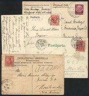 GERMANY: 4 Postcards Dispatched From Ships At Sea To Argentina And Uruguay Between 1900 And 1939, Minor Faults, I - Altri & Non Classificati