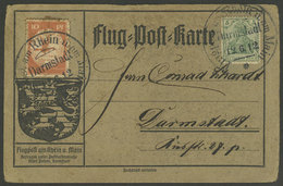 GERMANY: 12/JUN/1912 Cover Fown In Darmstadt, With The Special Label Of 10Pf. With Some Staining Else VF! - Sonstige & Ohne Zuordnung