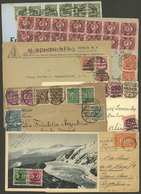 GERMANY: HYPER-INFLATION: 7 Covers Or Cards With INFLA Postages Of 1923, Interesting! - Autres & Non Classés