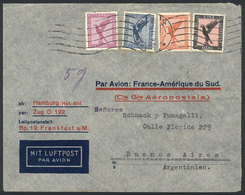 GERMANY: 9/JUN/1933 HAMBURG - Buenos Aires: Airmail Cover Sent From Hamburg To Lyon By Train And From There To Bu - Autres & Non Classés