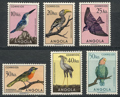 ANGOLA: Sc.349 + 352/6, 1951 Birds, The 6 Key Values Of The Set, Unmounted, Very Fine Quality, Catalog Value US$ - Angola