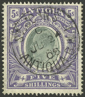 ANTIGUA: Sc.30, 1903 5S. Edward VII, Used, Excellent Quality! - Other & Unclassified
