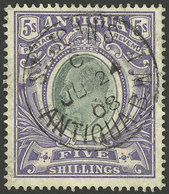 ANTIGUA: Sc.30, 1903 5S. Edward VII, Used, Excellent Quality! - Autres & Non Classés