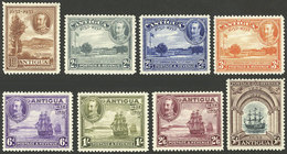 ANTIGUA: Sc.69/76, 1932 Ships, The 8 High Values Of The Set, Mint Very Lightly Hinged, Very Fine Quality! - Other & Unclassified