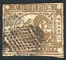 ARGENTINA: GJ.10, IN Ps. Yellowish Dun, Type 29 On The Reconstruction, Little Defects, Good Appeal, Catalog Value US$300 - Buenos Aires (1858-1864)