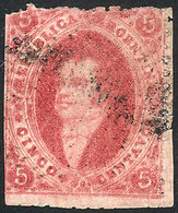 ARGENTINA: GJ.33, 7th Printing Perforated, The Left Margin Was Scissors-trimmed (due To The Poor Quality Of The Perfora - Other & Unclassified