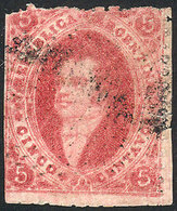 ARGENTINA: GJ.33, 7th Printing Perforated, The Left Margin Was Scissors-trimmed (due To The Poor Quality Of The Perfora - Otros & Sin Clasificación