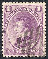 ARGENTINA: GJ.35, With Mute Cancel Of RÍO CUARTO "oval Of 10 Lines", Very Fine Quality!" - Other & Unclassified