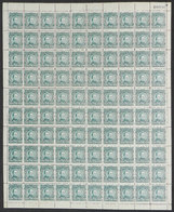 ARGENTINA: GJ.96, 1889 ¼c. José María Paz, COMPLETE SHEET Of 100 Stamps, MNH, Excellent Quality! - Otros & Sin Clasificación