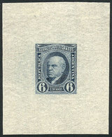 ARGENTINA: GJ.108, 6c. Sarmiento, Die Proof Printed In The Adopted Color On Very Thin Paper (India), Excellent Qual - Andere & Zonder Classificatie