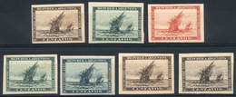 ARGENTINA: GJ.135/136, 1892 Discovery Of America 400 Years (Ships), 7 Different TRIAL COLOR PROOFS (4 Of 2c. And 3 - Autres & Non Classés