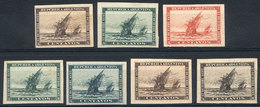 ARGENTINA: GJ.135/136, 1892 Discovery Of America 400 Years (Ships), 7 Different TRIAL COLOR PROOFS (4 Of 2c. And 3 - Andere & Zonder Classificatie