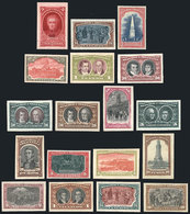 ARGENTINA: GJ.300/315 (incomplete), 1910 Centenary, 17 TRIAL COLOR PROOFS, All Different, Including High Values, Ex - Other & Unclassified