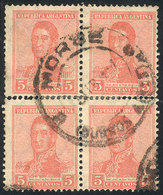 ARGENTINA: GJ.428, Block Of 4 With Rare Cancel Of MORSE (Buenos Aires), Very Nice! - Sonstige & Ohne Zuordnung