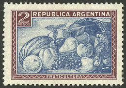 ARGENTINA: GJ.771, 2P. Fruit, Printed On Chalky Paper, With Minor Defects But Of Very Fine Appearance, With Alberto - Otros & Sin Clasificación