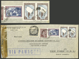 ARGENTINA: RARE STAMP ON COVER: GJ.771, 2P. Fruit Printed On CHALKY PAPER + Other Values (pair GJ.770, Etc., Total - Altri & Non Classificati