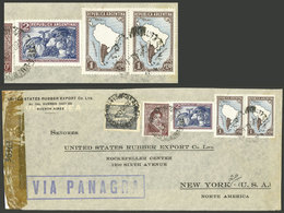 ARGENTINA: RARE STAMP ON COVER: GJ.771, 2P. Fruit Printed On CHALKY PAPER + Other Values (pair GJ.770, Etc., Total - Otros & Sin Clasificación