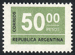ARGENTINA: GJ.1732N, 1976 50P. Figures Printed On UV NEUTRAL PAPER, Excellent Quality, Catalog Value US$75. - Altri & Non Classificati