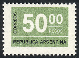 ARGENTINA: GJ.1732N, 1976 50P. Figures Printed On UV NEUTRAL PAPER, Excellent Quality, Catalog Value US$75. - Otros & Sin Clasificación