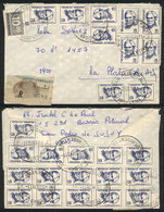 ARGENTINA: GJ.1749, Brown 15P. Blue, 26 Examples (+ 10P. Figures) Franking A Registered Cover Sent From San Pedro ( - Autres & Non Classés