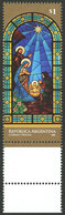 ARGENTINA: GJ.3780, 2009 Christmas, WITH SMALL LABEL BELOW, Rare, VF Quality! - Andere & Zonder Classificatie