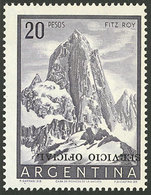 ARGENTINA: GJ.725a, 20P. Fitz Roy With INVERTED OVERPRINT, MNH (+50%), Superb! - Blocchi & Foglietti